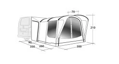 Outwell Newburg 260 Drive Away Awning -Outdoor Camping Shop 111102 newburg 260 drawing perspective2