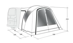Outwell Lakecrest Drive Away Awning -Outdoor Camping Shop 111166 lakecrest drawing perspective2