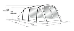 Outwell Rosedale 4PA Air Tent -Outdoor Camping Shop 111178 rosedale 4pa drawing perspective2