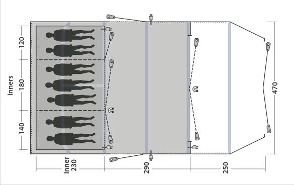 Outwell Wood Lake 7ATC Air Tent 4 Outwell Wood Lake 7ATC Air Tent - Image 2