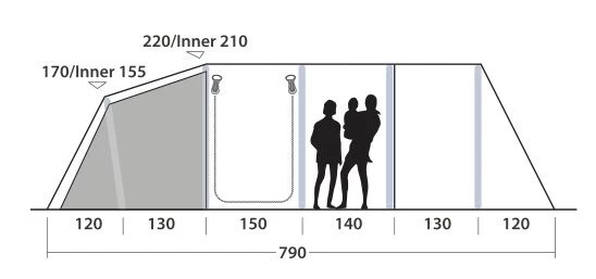 Outwell Wood Lake 7ATC Air Tent 7 Outwell Wood Lake 7ATC Air Tent - Image 5