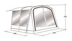 Outwell Universal Awning Size 3 -Outdoor Camping Shop 111292 universal awning size 3 drawing perspective2