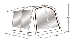 Outwell Universal Awning Size 4 -Outdoor Camping Shop 111293 universal awning size 4 drawing perspective2