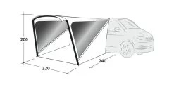 Outwell Touring Shelter Air -Outdoor Camping Shop 111358 touring shelter air drawing perspective2