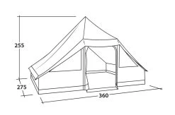 Easy Camp Moonlight Cabin Tent -Outdoor Camping Shop 120444 moonlight cabin drawing perspective2