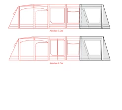 Outdoor Revolution Airedale 7.0SE / 9.0SE Front Porch Extension -Outdoor Camping Shop airedale 7se 9se front porch extension floorplan 3