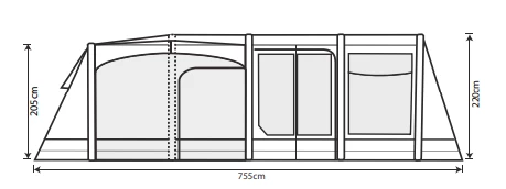 Outdoor Revolution Airedale 9.0DSE Air Tent Bundle (2023) 17 Outdoor Revolution Airedale 9.0DSE Air Tent Bundle (2023) - Image 15