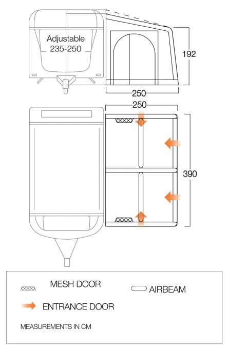 Vango Balletto Air 390 Elements ProShield 390 Awning 4 Vango Balletto Air 390 Elements ProShield 390 Awning - Image 2