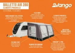 Vango Balletto Air 390 Elements ProShield 390 Awning 24 Vango Balletto Air 390 Elements ProShield 390 Awning -Outdoor Camping Shop balletto air 390 eps
