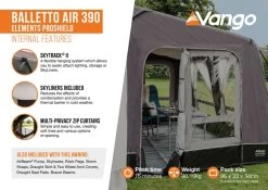Vango Balletto Air 390 Elements ProShield 390 Awning 21 Vango Balletto Air 390 Elements ProShield 390 Awning -Outdoor Camping Shop balletto air 390 eps2