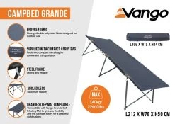 Vango Campbed Grande -Outdoor Camping Shop campbed grande infographic low res