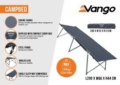 Vango Campbed -Outdoor Camping Shop campbed infographic