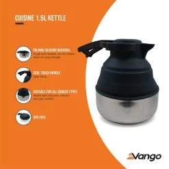 Vango Cuisine 1.5 Ltr Kettle Deep Grey 10 Vango Cuisine 1.5 Ltr Kettle Deep Grey -Outdoor Camping Shop cuisine 1.5l kettle deep grey low res medium