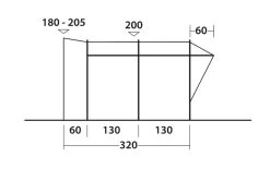Easy Camp Wimberly Drive Away Awning -Outdoor Camping Shop dimensions diagram