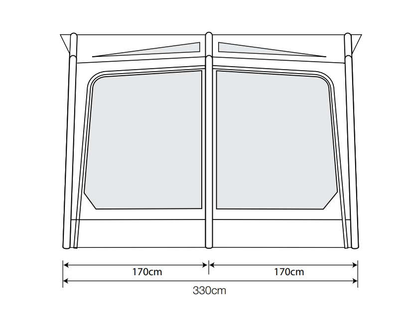 Outdoor Revolution Eclipse Pro 330 Caravan Awning 4 Outdoor Revolution Eclipse Pro 330 Caravan Awning - Image 2