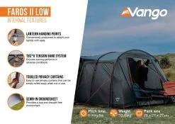 Vango Faros II Low Drive Away Awning -Outdoor Camping Shop faros ii low2 1
