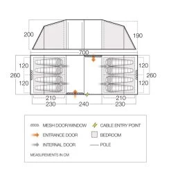Vango Castlewood 800XL Tent Package -Outdoor Camping Shop floorplan castlewood 800xl