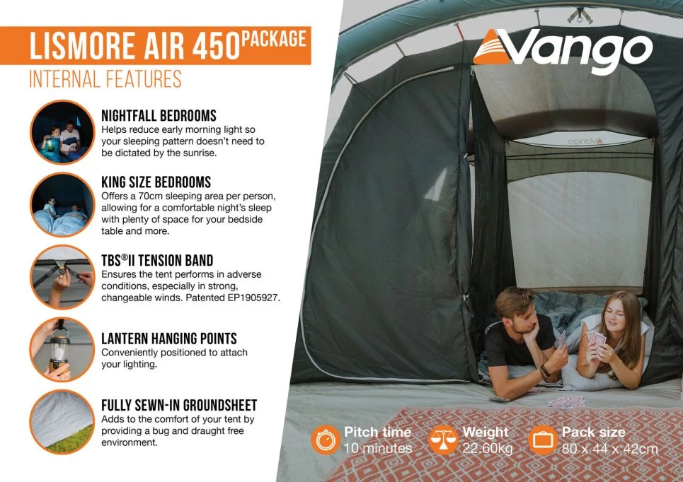 Vango Lismore Air 450 Tent Package 17 Vango Lismore Air 450 Tent Package - Image 15