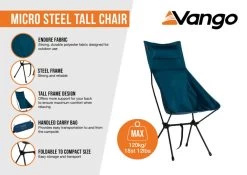 Vango Micro Steel Tall Chair 9 Vango Micro Steel Tall Chair -Outdoor Camping Shop micro steel tall infographic low res