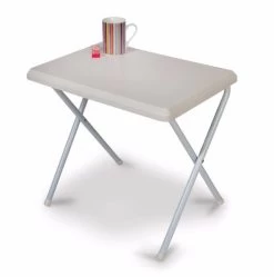 Resin Low Profile White Table -Outdoor Camping Shop mini table white 0 1