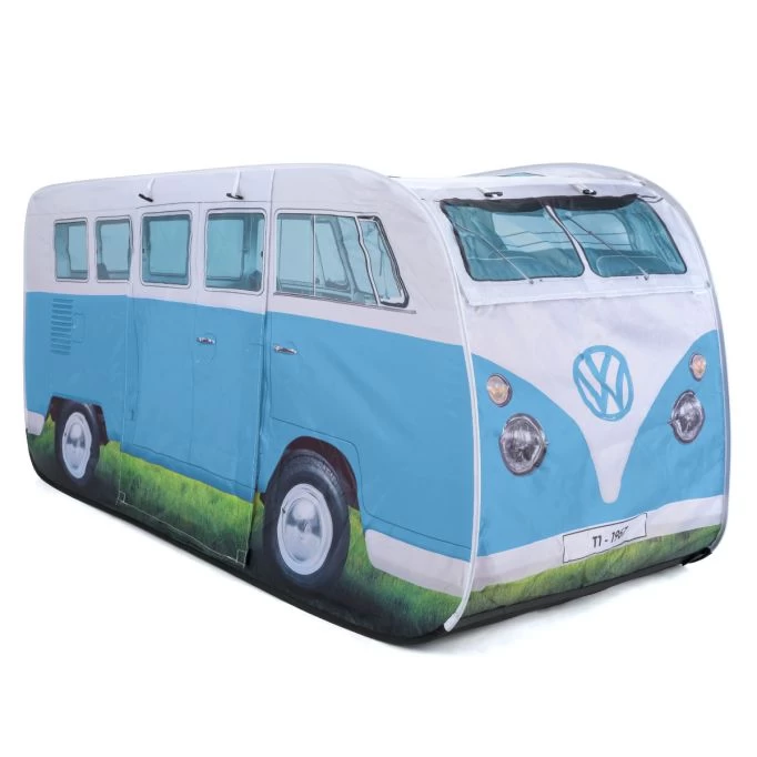 Volkswagen VW Campervan Kids Blue Pop Up Tent 4 Volkswagen VW Campervan Kids Blue Pop Up Tent - Image 2