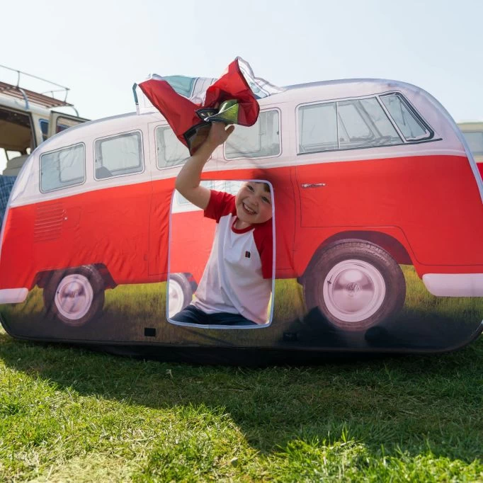 Volkswagen VW Campervan Kids Red Pop Up Tent 7 Volkswagen VW Campervan Kids Red Pop Up Tent - Image 5