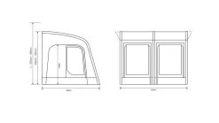 Outdoor Revolution Sportlite Caravan/Motorhome Air 320L Awning -Outdoor Camping Shop orca1001 floorplan