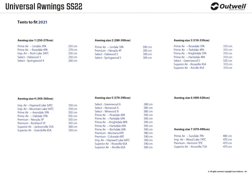 Outwell Universal Awning Size 2 16 Outwell Universal Awning Size 2 - Image 14