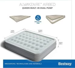 Bestway AlwayzAire Queen Airbed Built-In Dual Pump 9 Bestway AlwayzAire Queen Airbed Built-In Dual Pump -Outdoor Camping Shop queen alwayzaire airbed5