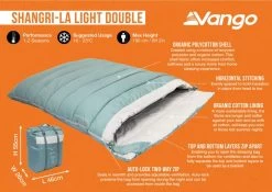 Vango Shangri-La Light Double Sleeping Bag 25 Vango Shangri-La Light Double Sleeping Bag -Outdoor Camping Shop shangri la light double infographic medium