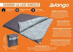 Vango Shangri-La Luxe Kingsize Sleeping Bag -Outdoor Camping Shop shangri la luxe kingsize infographic medium