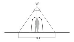 Robens Kiowa Tipi Tent -Outdoor Camping Shop standing head height
