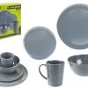 Summit 16 Piece Melamine Dining Set In Grey -Outdoor Camping Shop summit dining set