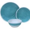 Outdoor Revolution Premium 12pc Melamine Plate And Bowl Set Pastel Blue -Outdoor Camping Shop tabl1002blue