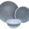Outdoor Revolution Premium 12pc Melamine Plate And Bowl Set Pastel Grey -Outdoor Camping Shop tabl1004