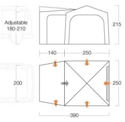 Vango Tailgate Hub Low Awning -Outdoor Camping Shop tailgate hub lowmain1