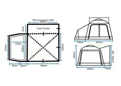 Outdoor Revolution Turismo XLS 2 Drive Away Awning -Outdoor Camping Shop turismo 7