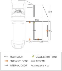 Vango Kela V Tall AirAway Drive Away Awning -Outdoor Camping Shop vango 2020 awnings floorplan kela iii tall 2